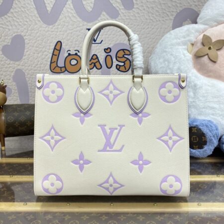 Top Quality LV Onthego White Purple