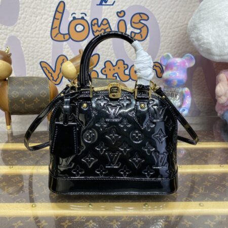 Top Quality LV Alma Bb Black Patent