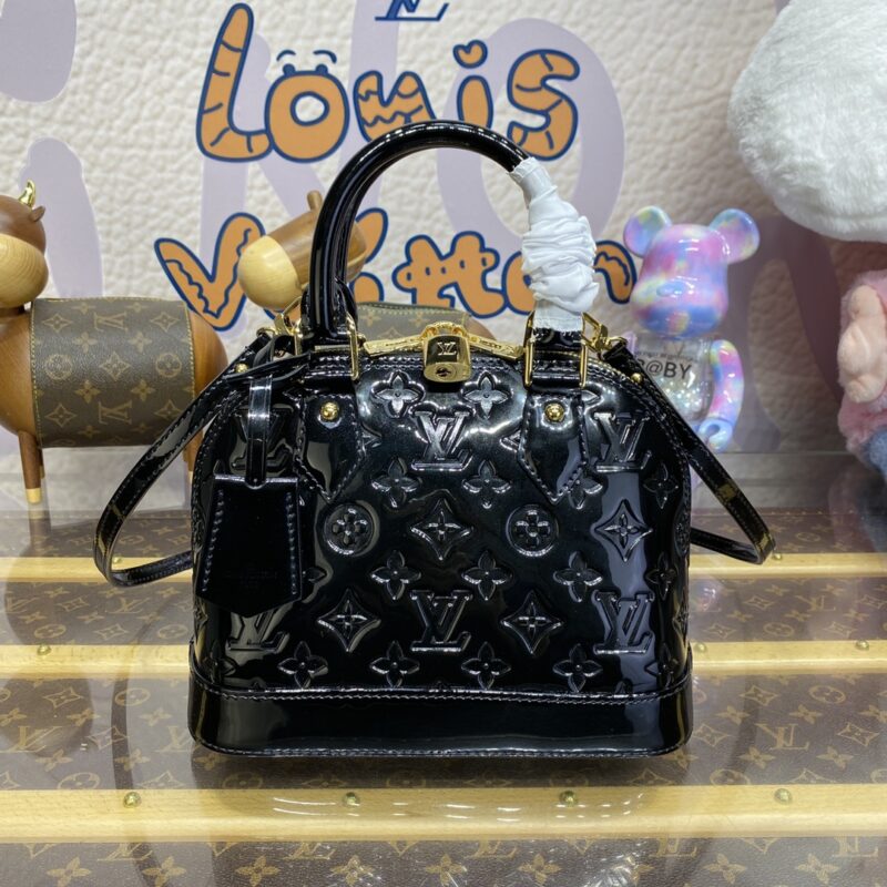 Top Quality LV Alma Bb Black Patent
