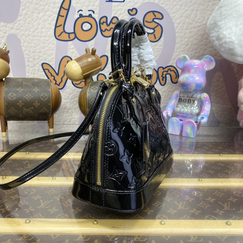 Top Quality LV Alma Bb Black Patent