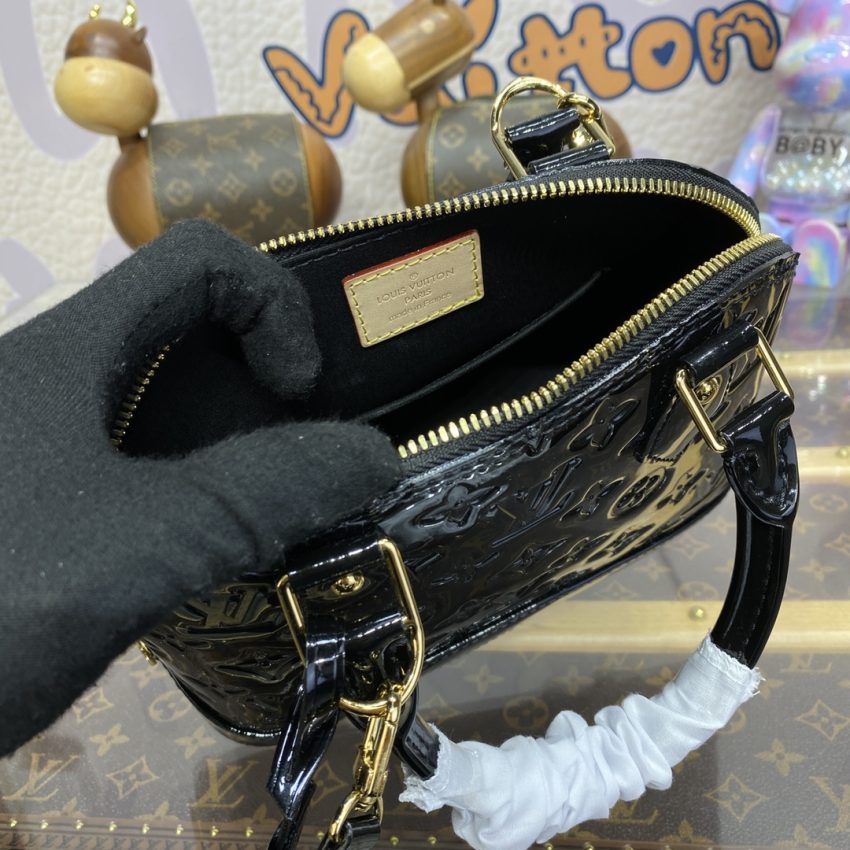 Top Quality LV Alma Bb Black Patent