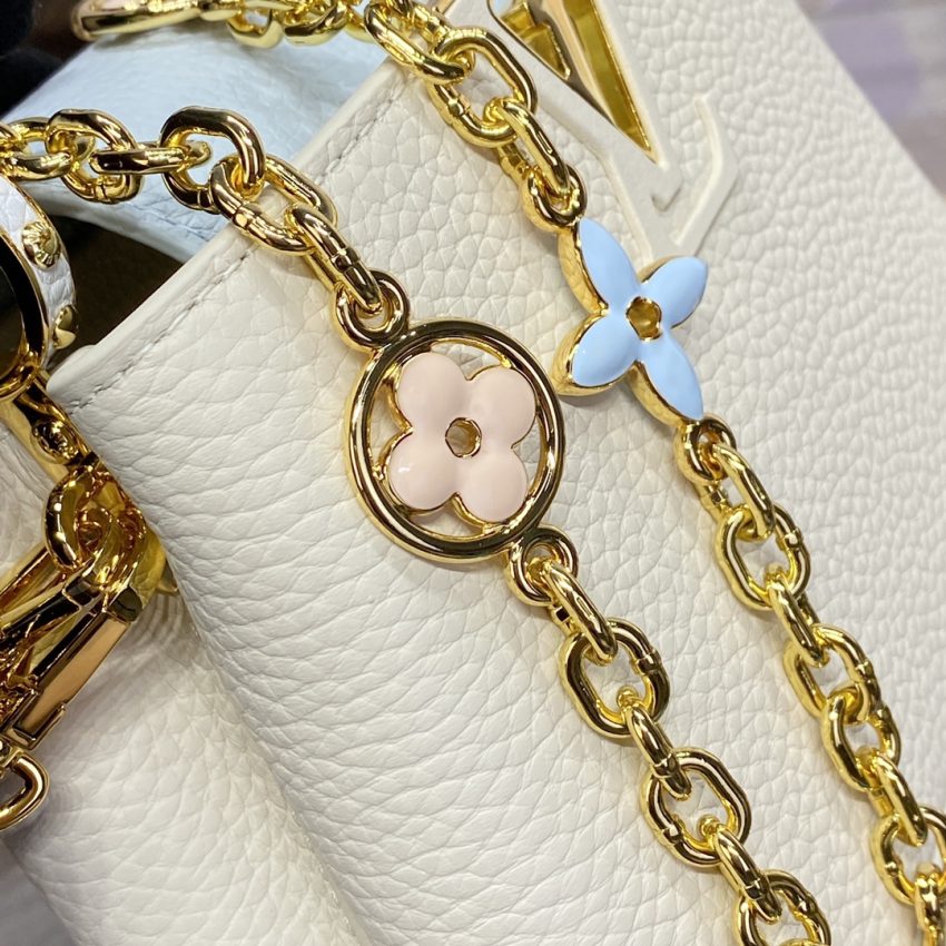 Top Quality LV Capucines Beige Blue