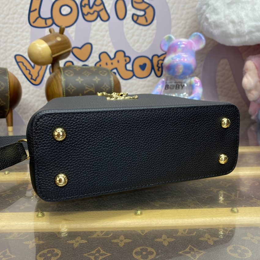 Top Quality LV Capucines East West Black