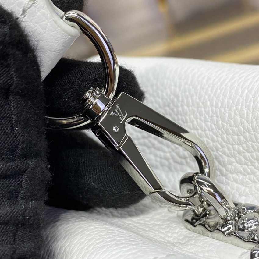 Top Quality LV Capucines East West White