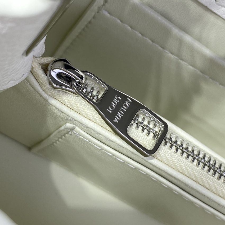 Top Quality LV Capucines East West White