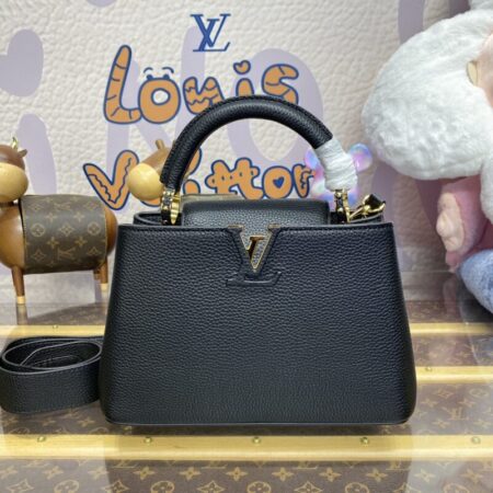 Top Quality LV Capucines Full Black