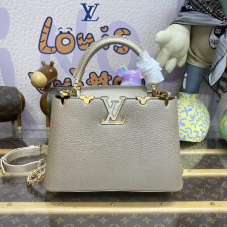 Top Quality LV Capucines Golden Grey