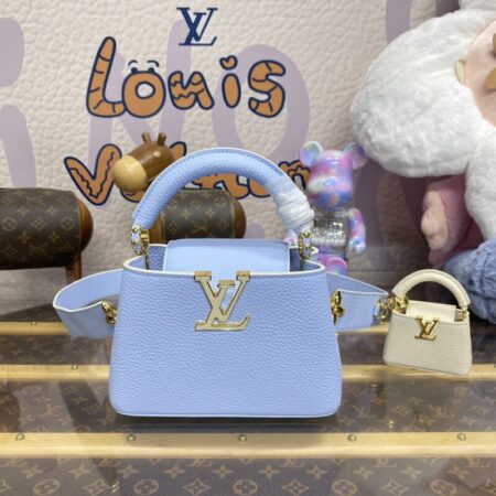 Top Quality LV Capucines Light Blue