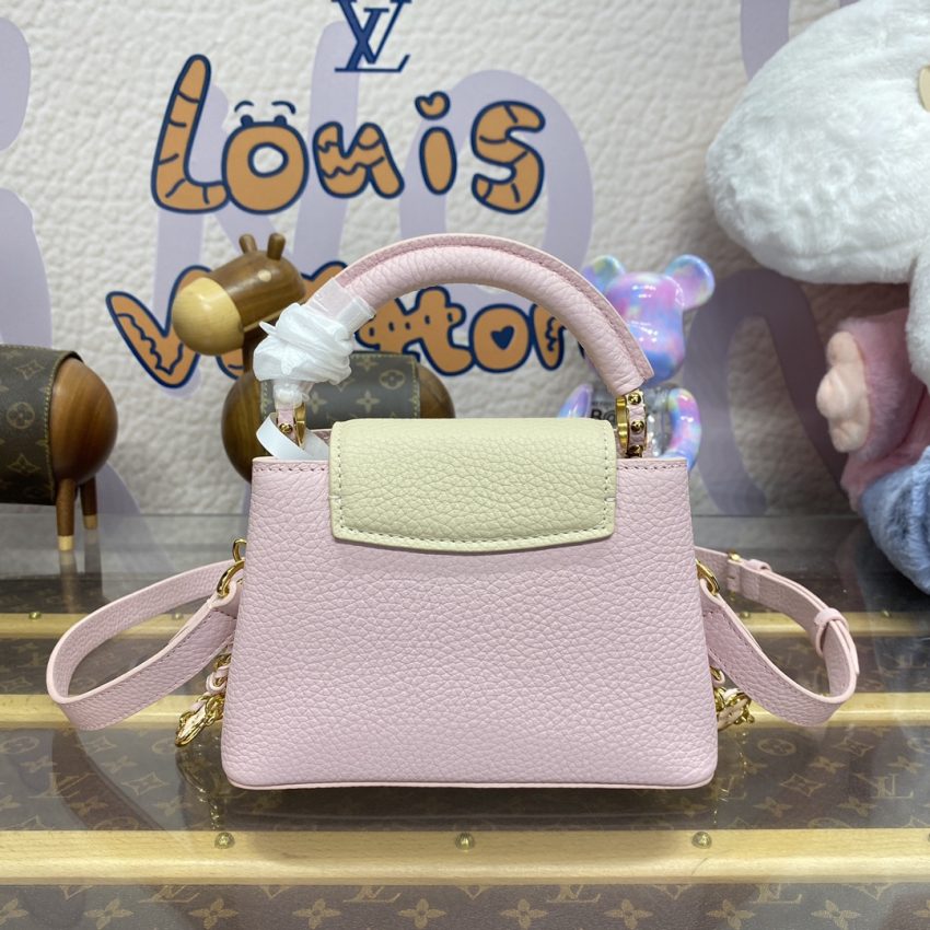 Top Quality LV Capucines Pink Beige