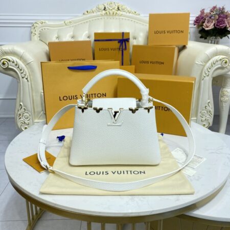 Top Quality LV Capucines White