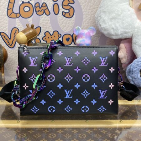 Top Quality LV Coussin Black Purple