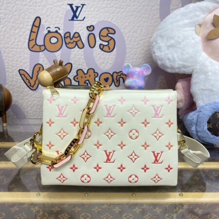 Top Quality LV Coussin White Orange