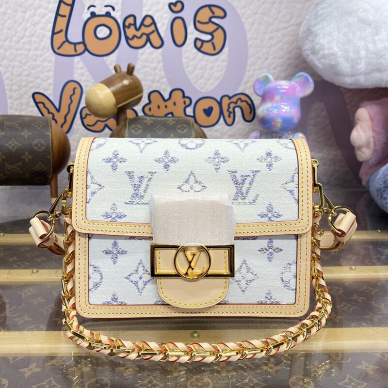 Top Quality LV Dauphine Mini Light Blue