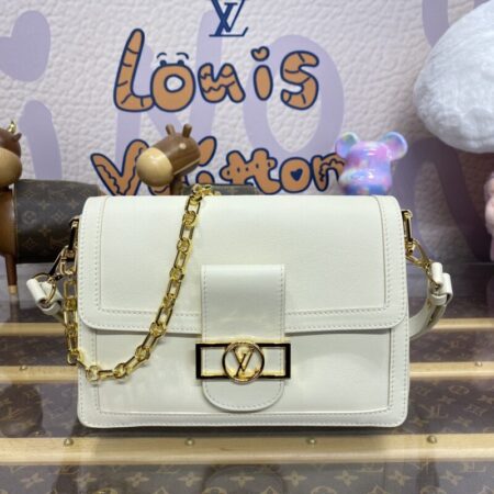 Top Quality LV Dauphine MM White