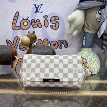 Top Quality LV Favorite White Grid