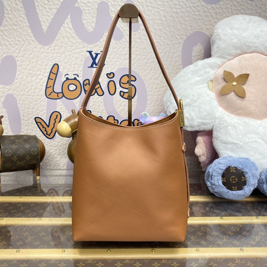 Top Quality LV Low Key Hobo Brown