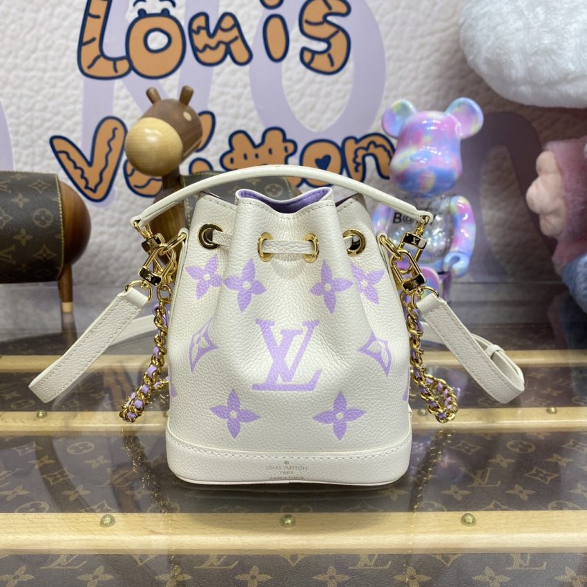 Top Quality LV Nano Noe White Purple
