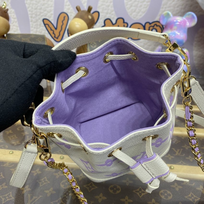 Top Quality LV Nano Noe White Purple