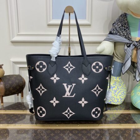 Top Quality LV Neverfull MM Black Pink