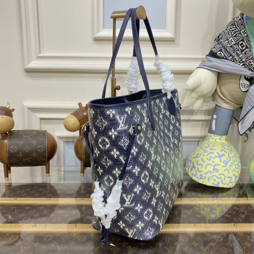 Top Quality LV Neverfull MM Denim Blue