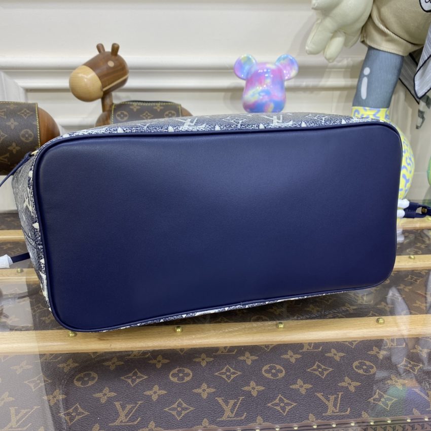 Top Quality LV Neverfull MM Denim Blue