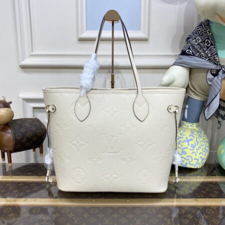 Top Quality LV Neverfull MM Full Beige