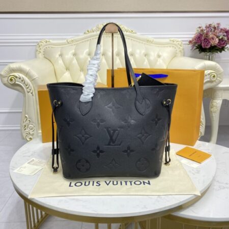 Top Quality LV Neverfull MM Full Black