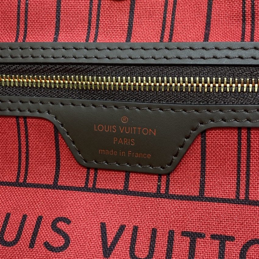 Top Quality LV Neverfull MM Grid Red Inside