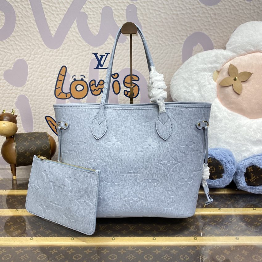 Top Quality LV Neverfull MM Sky Blue