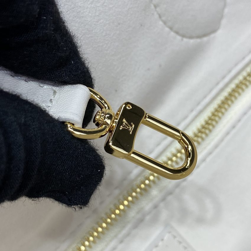 Top Quality LV Neverfull MM White Orange