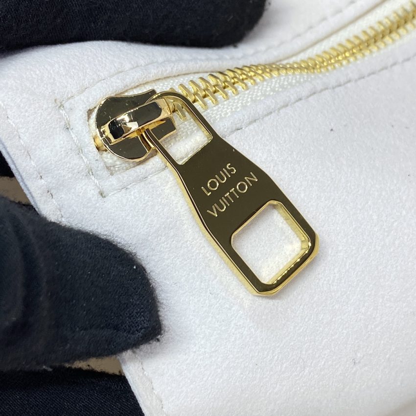 Top Quality LV Neverfull MM White Orange