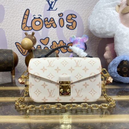 Top Quality LV Pochette Metis East West Pink