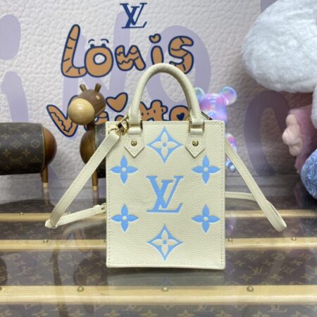 Top Quality LV Sac Plat Petit Blue