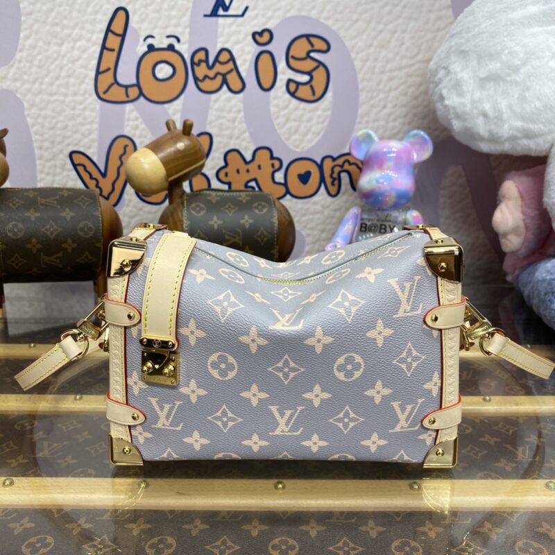 Top Quality LV Side Trunk Canvas Beige