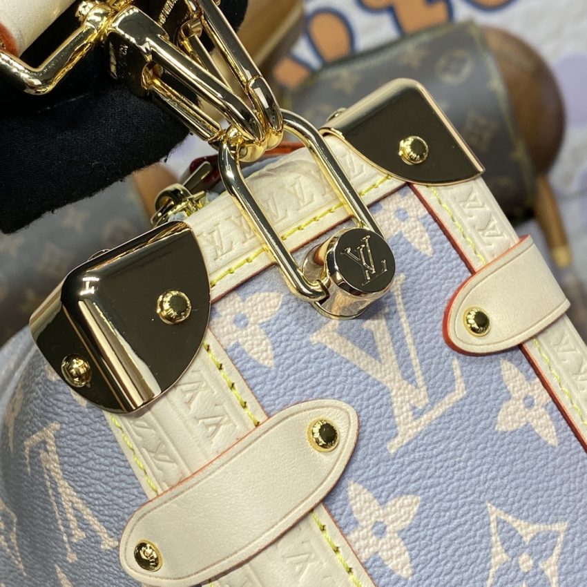 Top Quality LV Side Trunk Canvas Beige