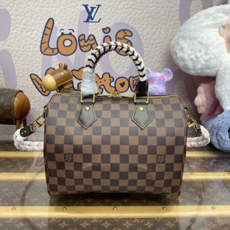 Top Quality LV Speedy 18 Brown Grid