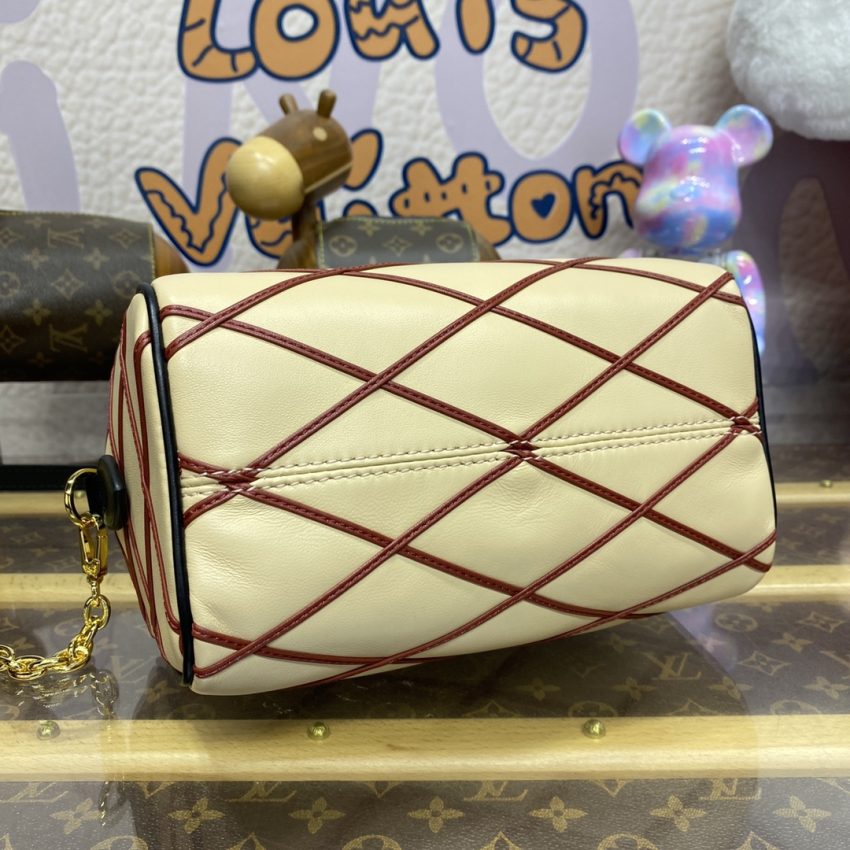 Top Quality LV Speedy Bandouliere 20 Beige