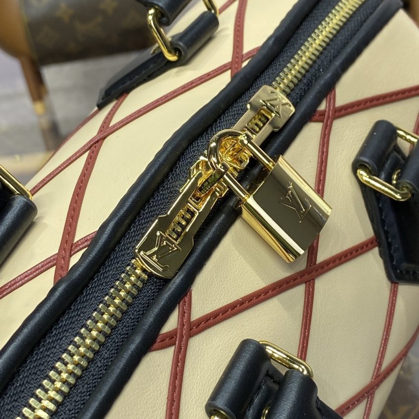 Top Quality LV Speedy Bandouliere 20 Beige