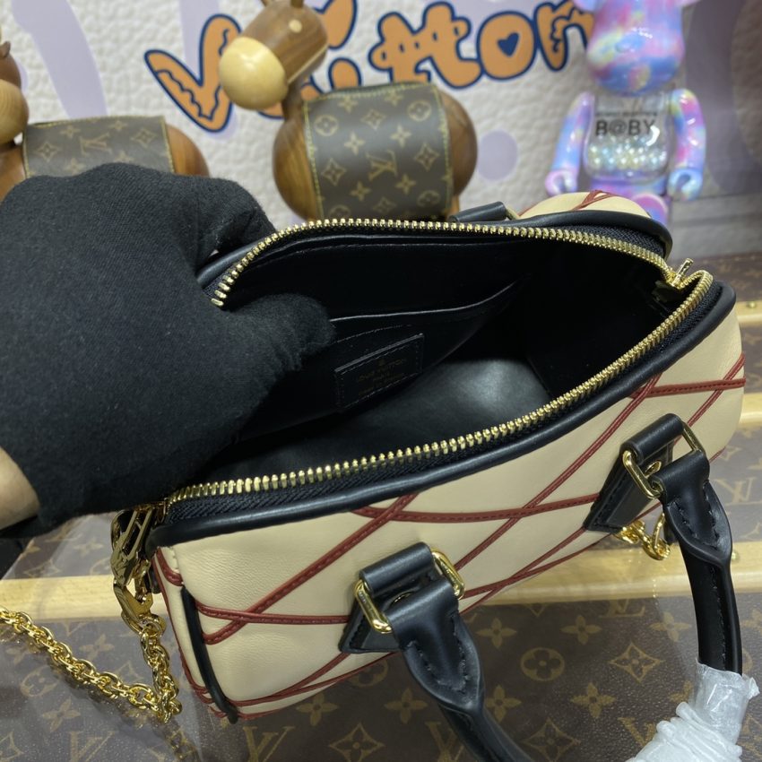 Top Quality LV Speedy Bandouliere 20 Beige