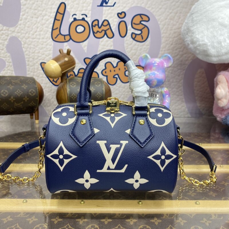 Top Quality LV Speedy Bandouliere 20 Blue