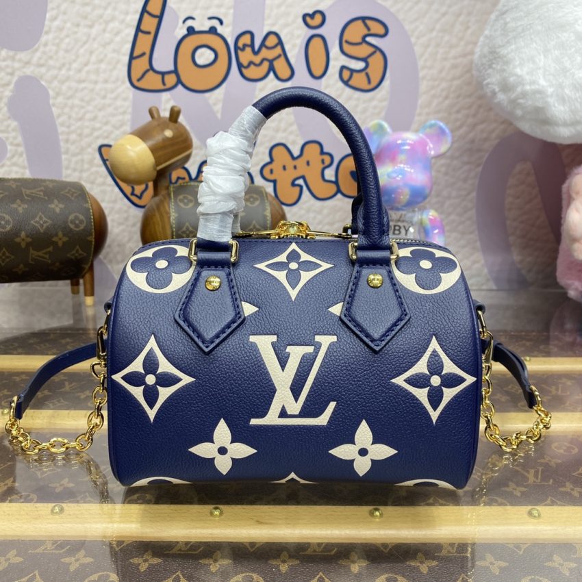 Top Quality LV Speedy Bandouliere 20 Blue