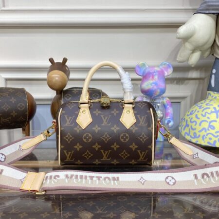 Top Quality LV Speedy Bandouliere 20 Brown