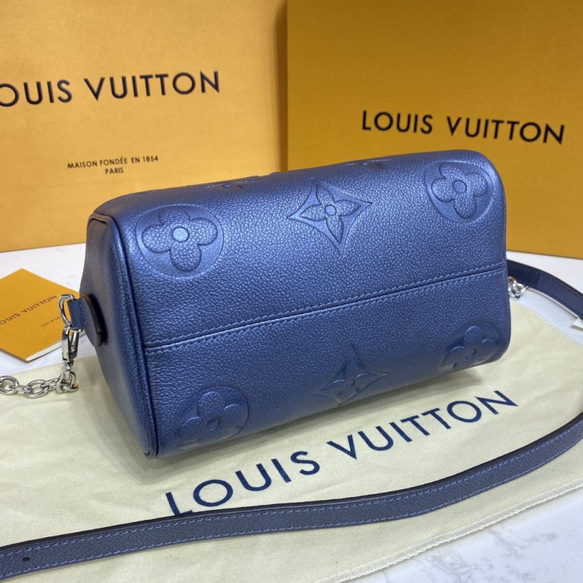 Top Quality LV Speedy Bandouliere 20 Dark Blue