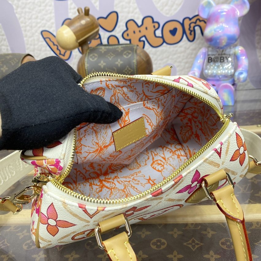 Top Quality LV Speedy Bandouliere 20 Orange - View 4