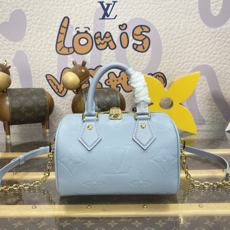 Top Quality LV Speedy Bandouliere 20 Sky Blue