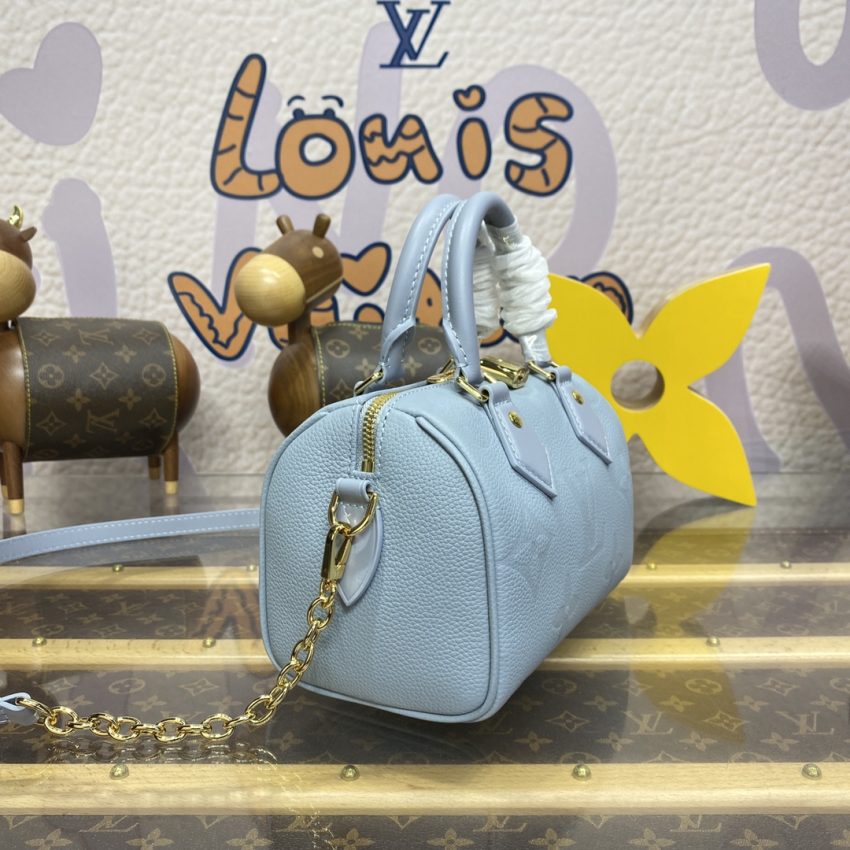 Top Quality LV Speedy Bandouliere 20 Sky Blue