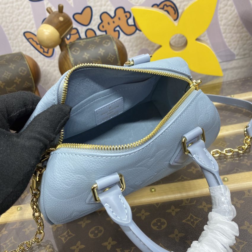 Top Quality LV Speedy Bandouliere 20 Sky Blue