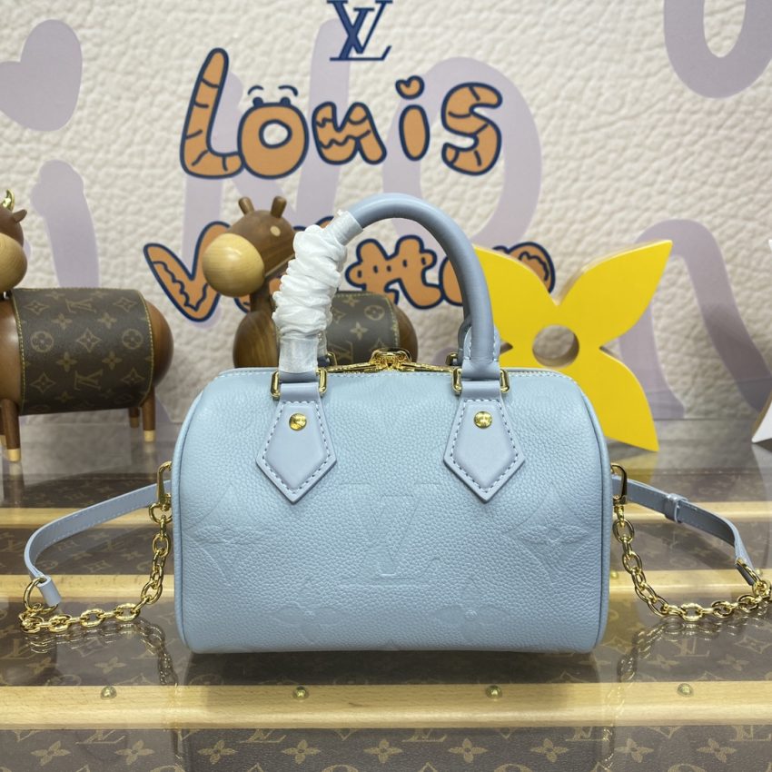 Top Quality LV Speedy Bandouliere 20 Sky Blue - View 8