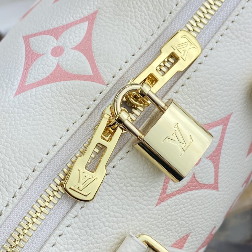 Top Quality LV Speedy Bandouliere 20 White Pink