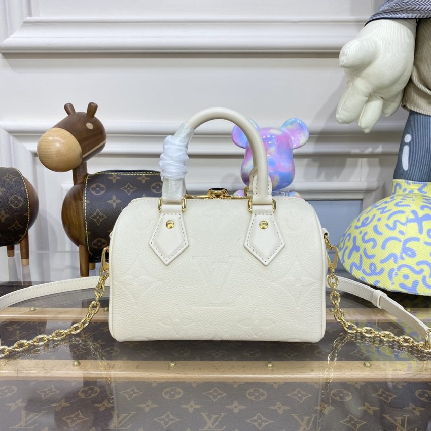 Top Quality LV Speedy Bandouliere 20 White - View 6